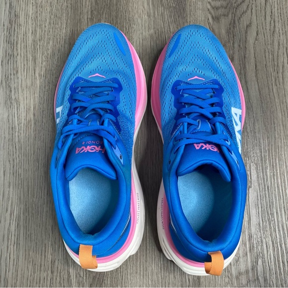 Hoka One One Bondi 8 Womens Size 11 B Blue Running Shoes Sneakers Cushion Walk - Picture 9 of 11
